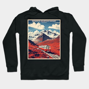 Snowdon Mountain Ralway United Kingdom Vintage Travel Tourism Poster Hoodie